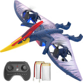 YCFUN Remote Control Dinosaur Toys for Kids- Bezgar Remote Control Drone RC Quadcopter for Beginners Gift for Boys and Girls RC Pterosaur with 2 Batteries, Headless Mode, One Key Take Off Landing Speed Adjustment with Light